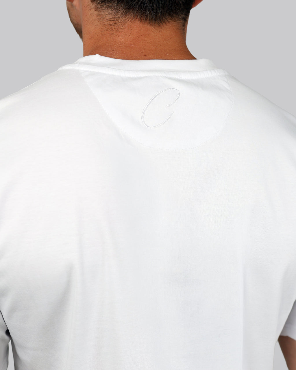 Catini Astratto Mercerised Cotton T-Shirt White/ Black