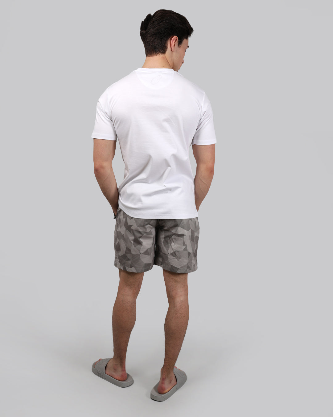 Catini Astratto Mercerised Cotton T-Shirt White/Champagne